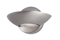 Niza Modern Satin Nickel Wall Light That Directs Light Both Up And Down