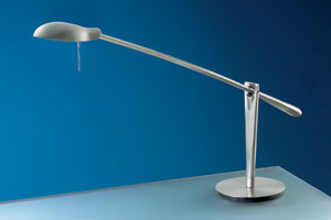 Office Contemporary Satin Nickel Desk Light