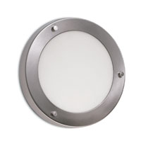 Oslo Modern Nickel-satin Wall Light With A White Satin Glass Shade