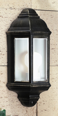 LEDS Lighting Outdoor Wall Light Traditional Black Aluminium