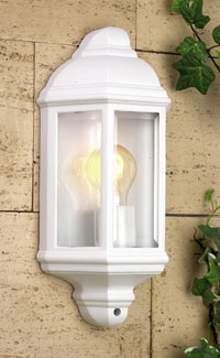 LEDS Lighting Outdoor Wall Light Traditional White Aluminium