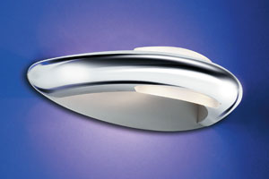 Oxygen Contemporary Chrome Wall Light With Anti Glare Glass