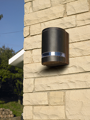 Selene Brown Aluminium Modern Outdoor Wall Light With A Clear Glass Cover