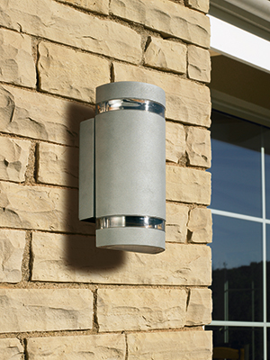 LEDS Lighting Selene Modern Grey Aluminium Outdoor Wall Light That Directs Light Both Up And Down