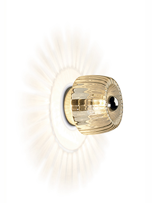 Sunny Modern Chrome And Transparent Glass Circular Wall Light