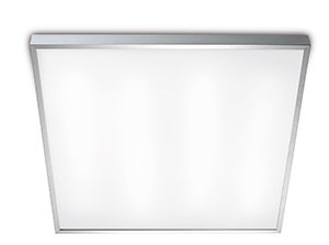 LEDS Lighting Toledo Modern Square Ceiling Light In Satin Aluminium With A Satin Glass Shade