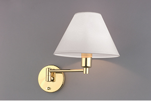 LEDS Lighting Wall Light Modern Gold With White Fabric Shade