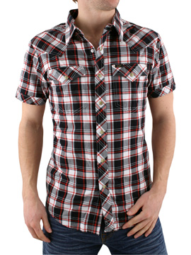 Black Willis Western Short Sleeved Shirt