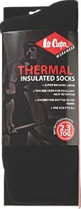Lee Cooper, 1228[^]6835F Thermal Socks Black Size 6835F