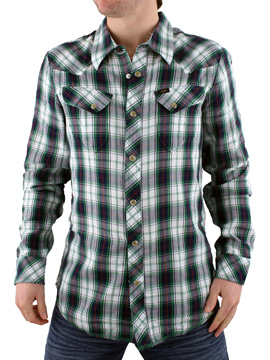 Lee Palm Green Wilbur Western Long Sleeved Shirt