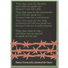 First they came for the Jews... Postcard