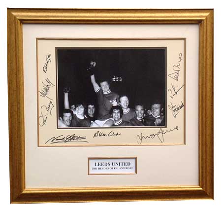 Leeds United and#8211; 1971 multi-signed and framed presentation