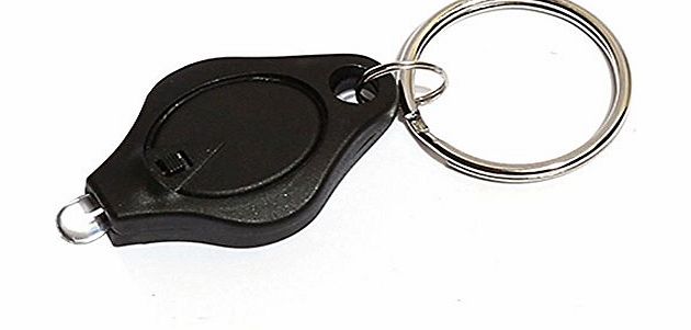 Leegoal LED Torch Flashlight Keyring - Pack Of 2 Black