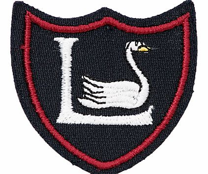 Leehurst Swan School Hat Badge, Black/Red