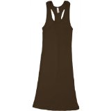 American Apparel - 2x1 Rib Racerback Dress, Brown, L