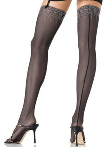 Embroidered Thigh Highs