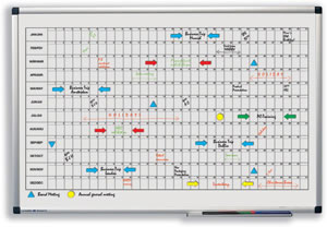 Legamaster Premium Year Planner Magnetic Grid