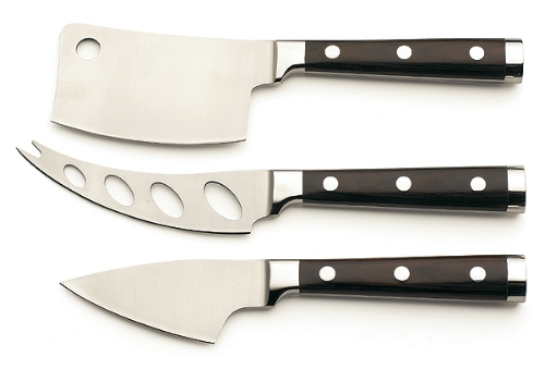 LegnoArt LATTE VIVO WENGHEand#39; Set of 3 Cheese Knives