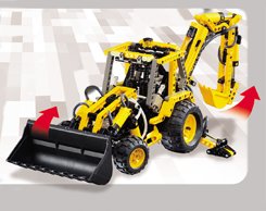 Lego back-hoe loader