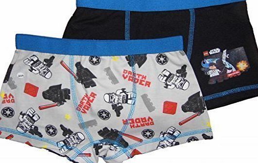 Boys Lego Star Wars Boxers Trunks Two Pack Sizes 4-5 up to 12-13 Years Ex Store