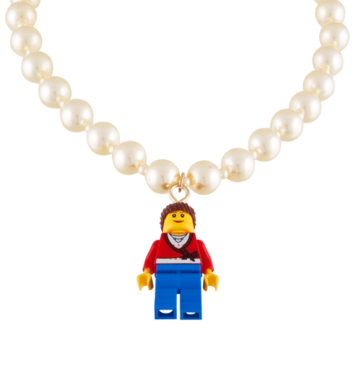 Lego Lady Faux Pearl Necklace from Rock N Retro