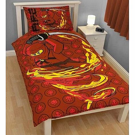 Lego Ninjago Fire Single Panel Duvet Cover Set