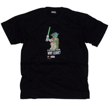 Yoda Why leave Now Black T-Shirt