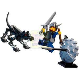 LEGO Viking Warrior Challenges the Fenris Wolf