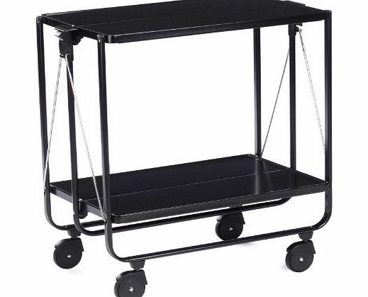 Leifheit Sidecar black foldable hostess serving trolley, 3 year warranty