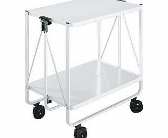 Leifheit Sidecar white foldable hostess serving trolley, 3 year warranty