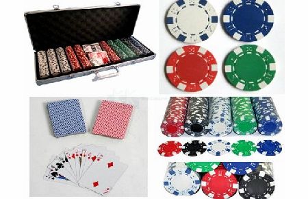 Leisure Pursuits Poker 500 Chips Set 11.5g Texas Hold-Em