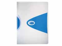 leitz Allura A4 ColourClip crystal blue file, EACH