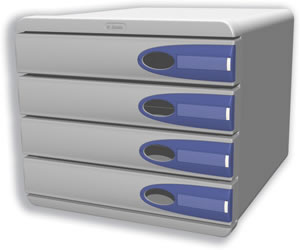 Leitz Allura Cabinet Stackable 4 Drawers A4plus