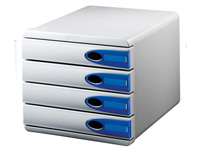 LEITZ Allura four drawer cabinet in grey and