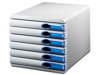 LEITZ Allura six drawer cabinet in grey and