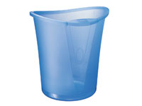 LEITZ Allura waste bin in crystal blue with 18
