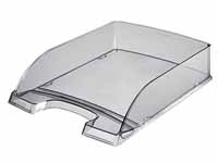leitz Plus Translucent smoked grey letter tray