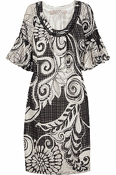 Printed silk dress