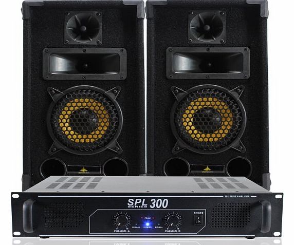 Lemon Audio Pair of Lemon Audio 6`` Speakers   Hifi Power Amplifier   Cable 500W