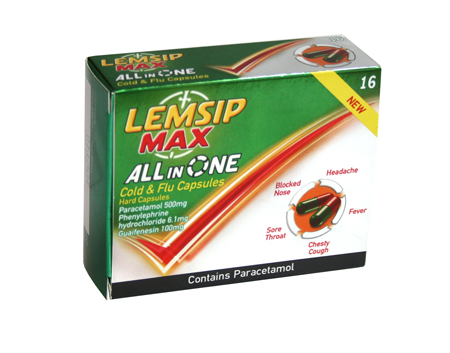 lemsip Max All In One Cold and Flu Capsules 16 -