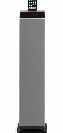 Ipt-6 Grey Tower Speaker Featuring 3D Sonic Sound Emotion And 30 Pin Ipod/Iphone Dock Compatible with iPhone 3 / 3G / 3GS / 4 / 4S Ipad 1 2 3 4 / Ipod Touch Classic Nano