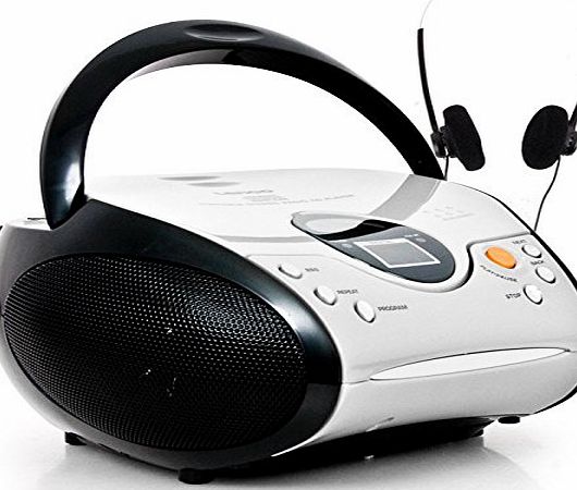 Lenco Portable Stereo FM Radio with CD Player System Tuner Recorder Headphones Lenco