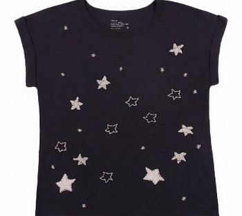 Comete Tempura stars T-shirt Navy blue 34,36,38