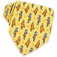 Leonard Gendarme and Flower Studio Collection Yellow Silk Tie