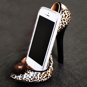 Print Stiletto Shoe Mobile Phone Holder