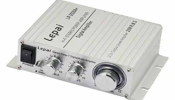 LEPAI LP-2020A  Lepai Tripath Class-T Hi-Fi Mini Audio Amplifier With Power Supply (Color Silvery)