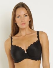 Lepel Lingerie Athena T-Shirt Bra for E to G Cups - Black and