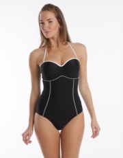 Monaco Halter Underwired Swimsuit - Black