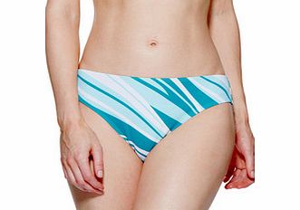 Retro blue striped bikini bottoms