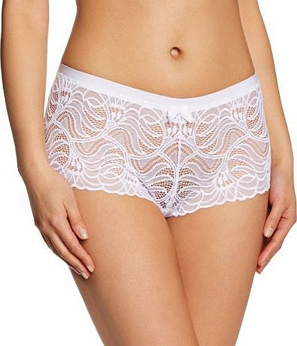 Lepel Womens Iris Short Brief, White, Size 12